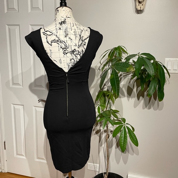 NWOT Vintage Y2k Embellish Bead Sequin Fit Bodice Pencil Shift Sheath rave work - Picture 3 of 5